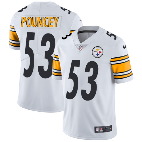Nike Steelers #53 Maurkice Pouncey White Men's Stitched NFL Vapor Untouchable Limited Jersey